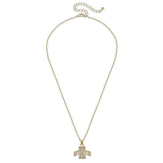 Iowa State Cyclones 24K Gold Plated Pendant Necklace