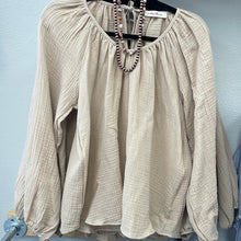 Load image into Gallery viewer, Timeless Tying V~Neck Blouse TAUPE
