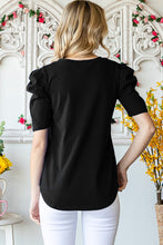 Load image into Gallery viewer, Solid Puff Sleeve BLACK
