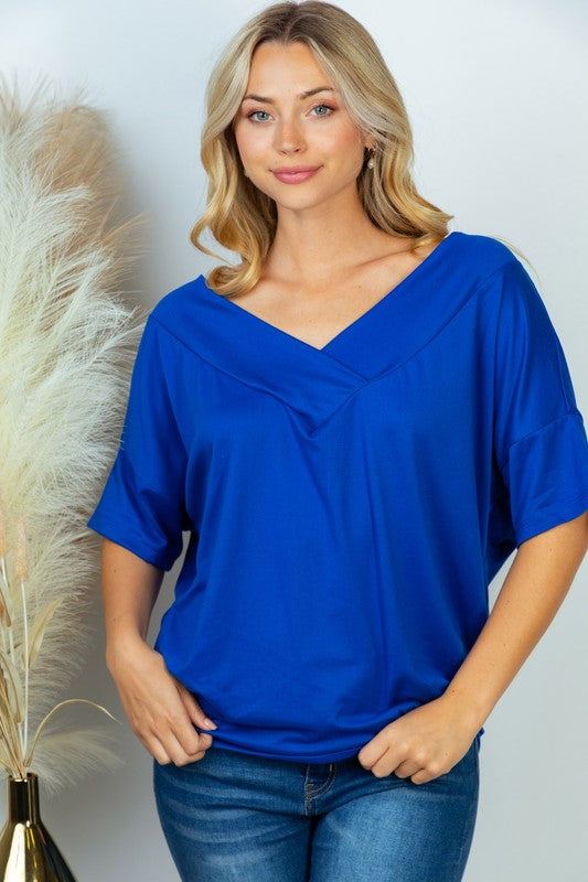 PS Charlette 1/2 Sleeve Solid ROYAL