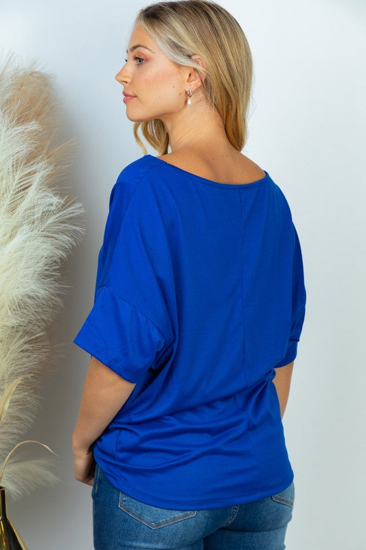 PS Charlette 1/2 Sleeve Solid ROYAL