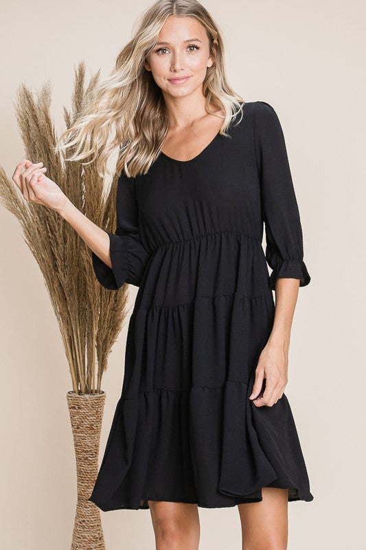 PS Gretchen Tiered Dress BLACK