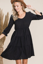 Load image into Gallery viewer, PS Gretchen Tiered Dress BLACK
