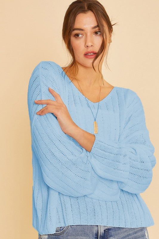 Sarina Lightweight Sweater Knit OCEAN