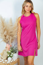 Load image into Gallery viewer, Gabrielle Textured Knit Dress FUCHSIA
