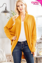 Load image into Gallery viewer, PS Waffle High Low Cardigan MUSTARD
