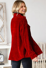 Load image into Gallery viewer, Solid Chenille Button Down Shacket RED
