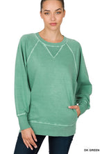 Load image into Gallery viewer, French Terry Pullover With Pockets GREEN
