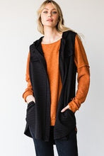 Load image into Gallery viewer, Quilted Solid Longline Vest BLACK

