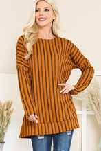 Load image into Gallery viewer, Vertical Striped Tunic MUSTARD
