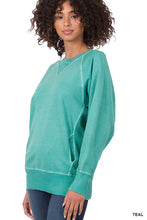Load image into Gallery viewer, French Terry Pullover With Pockets TEAL
