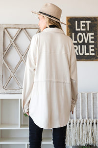 Suede Button Down Jacket TUSK