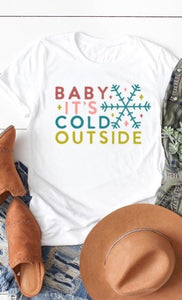 Retro Baby its Cold Graphic CREAM