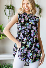 Load image into Gallery viewer, Bold Floral Babydoll BLACK
