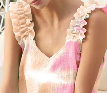 Load image into Gallery viewer, Tie Dye Textured Ruffle PINK/PEACH
