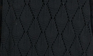 Oversize Knit Long Cardigan BLACK