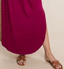 Load image into Gallery viewer, Drawstring Lightweight Dress MAGENTA
