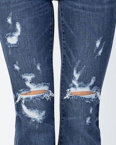 PL 82430DK HIGH-RISE DISTRESSED FLARE
